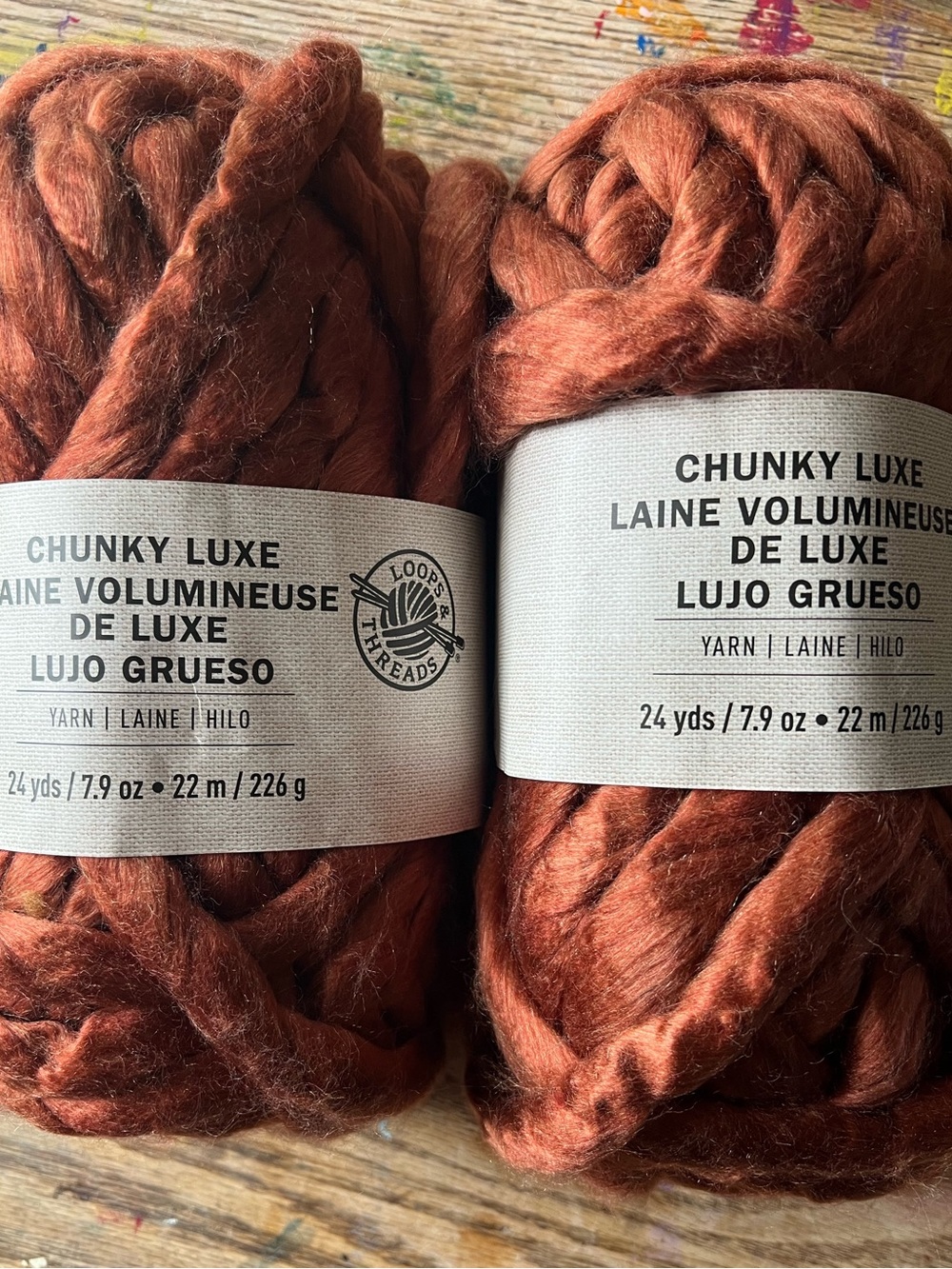 Loops & Threads Chunky Luxe Yarn - Autumn Blend - 2 skeins - discontinued